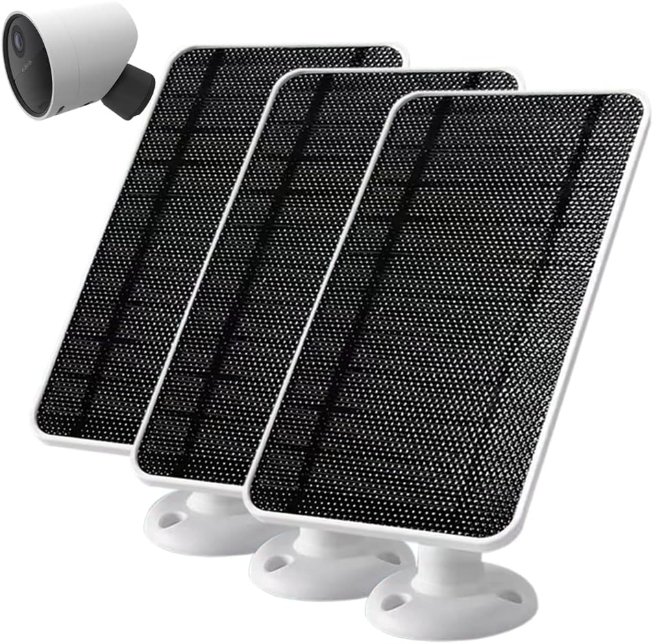 Solar Panel for Outdoor Security Camera with 13 FT Cable and Adjustable Wall Mount (2 Pack) D4519