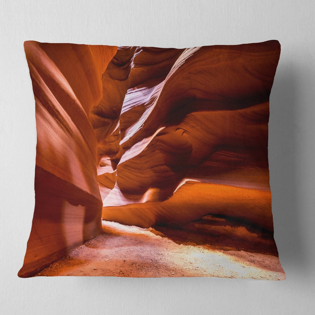 Antelope Canyon Landscape Photo Throw Pillow 18 in. x 18 in. M6676