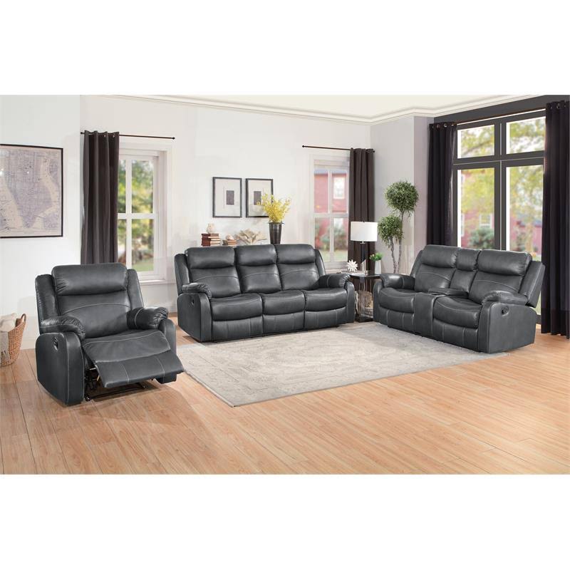 Dark Gray Lay Flat Reclining Chair L949