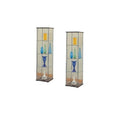 Set of 2 Glass Curio Cabinet in Cappuccino I5311