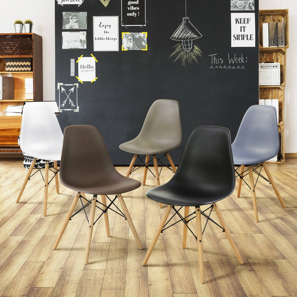 Dark Brown Plastic Accent Chairs (Set of 2) E37200