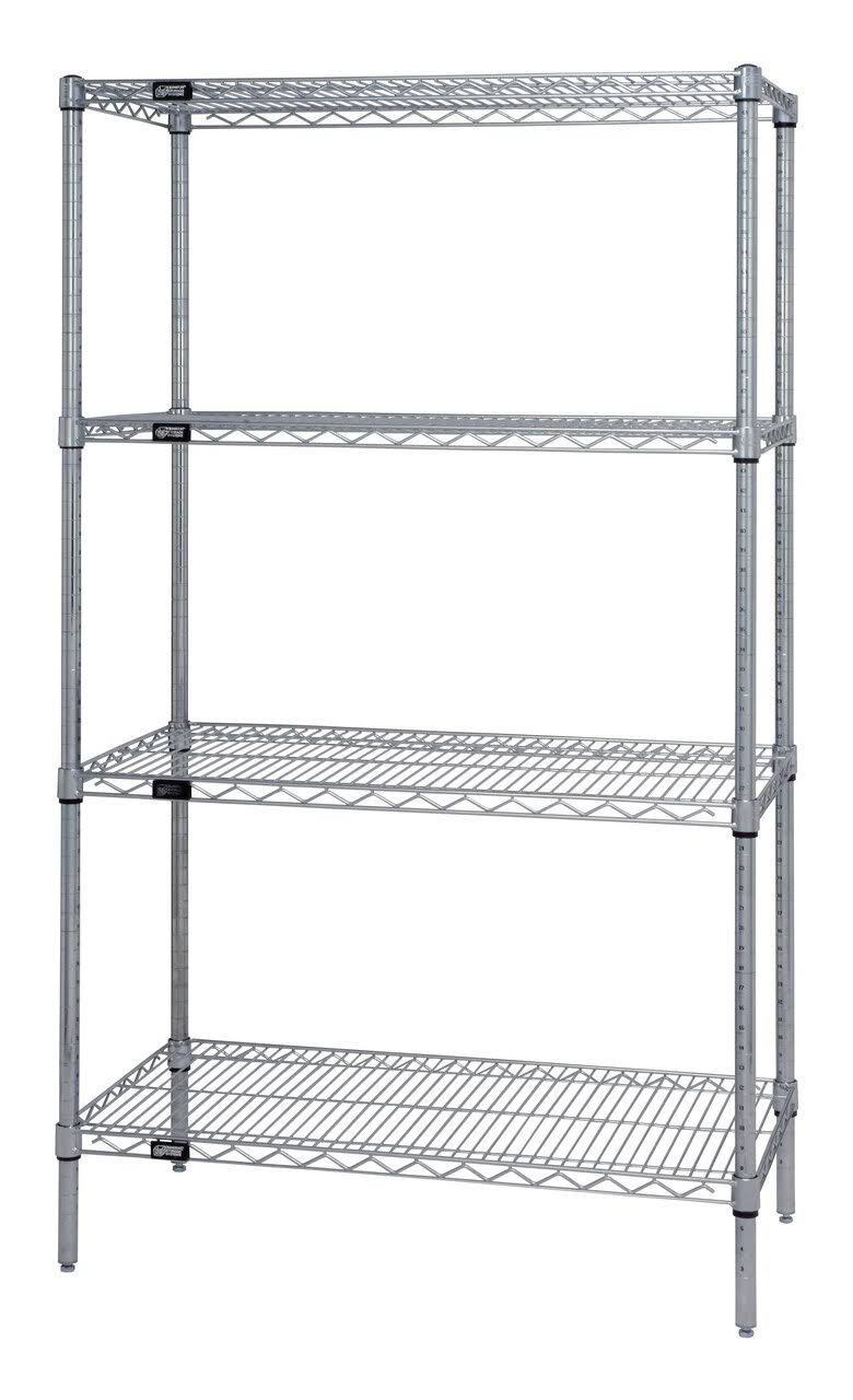 Wire 4 Shelf Starter Kit Stainless X544873