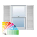 14 1/2W x 25H Vinyl Open Louver Shutters Q480
