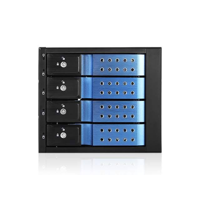 3x5.25x22 to 4x3.5x22 12Gb/s Cage Blue F4892