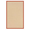 Natural and Burnt Orange Wool Rug C90842