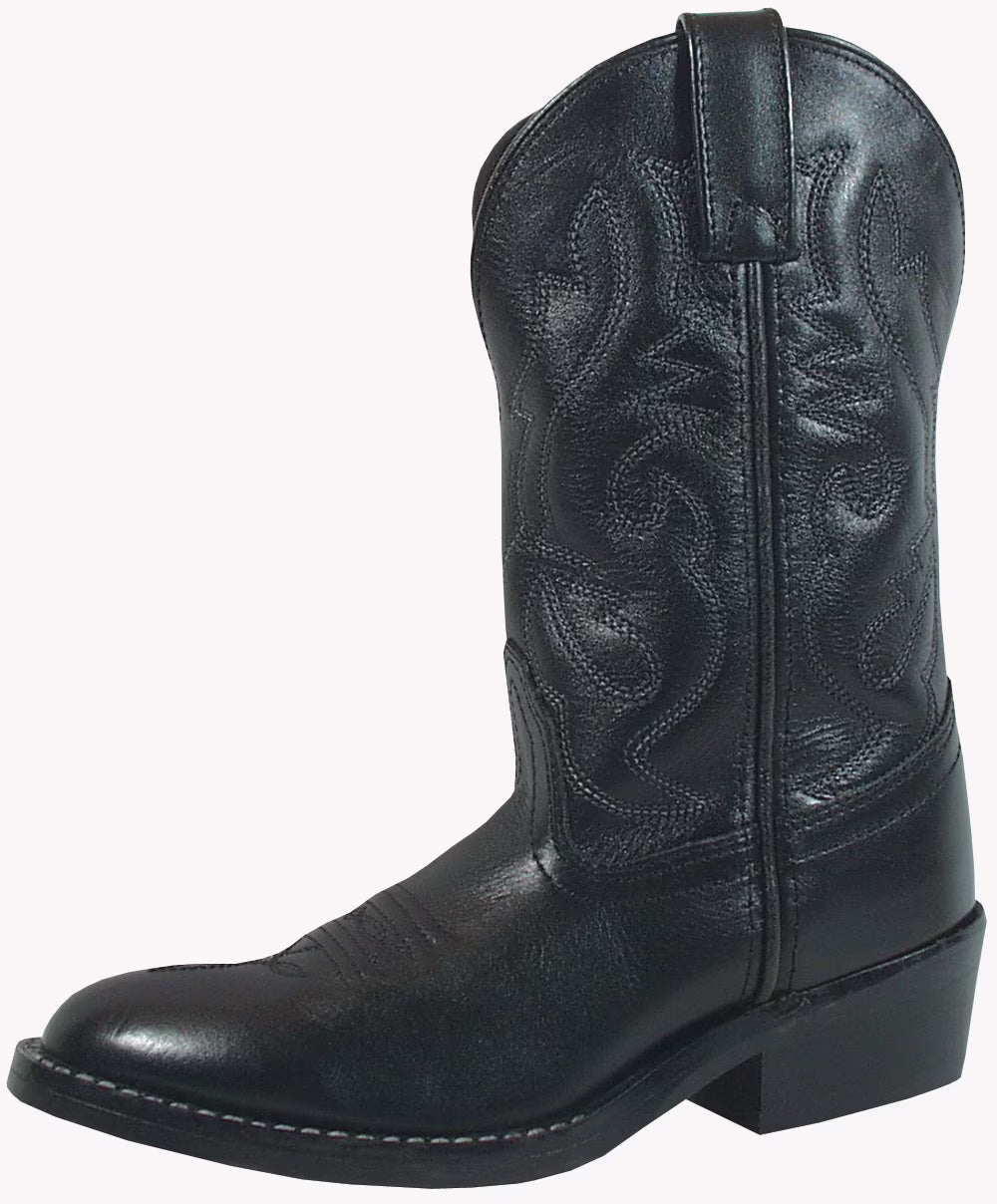 Black Leather Western Boots T772