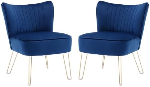 Velvet Accent Chairs with Golden U-Shape Legs N5293