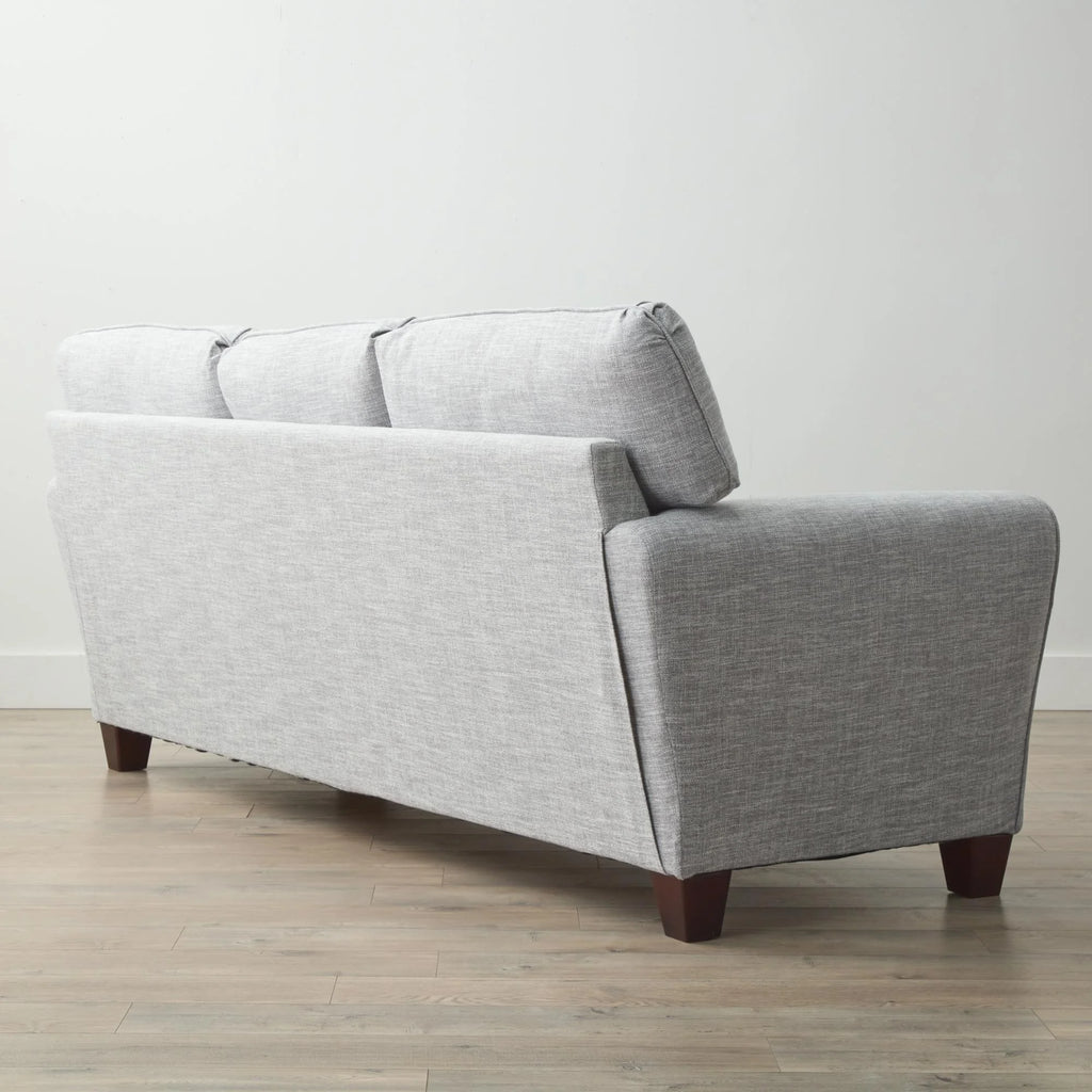 Light Gray Rolled Arm Fabric Sofa I56689