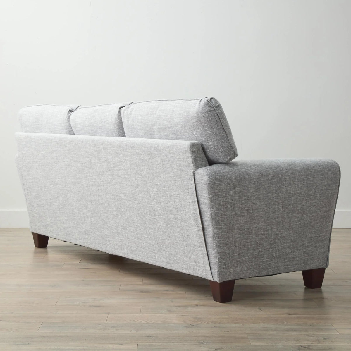 Light Gray Rolled Arm Fabric Sofa I56689