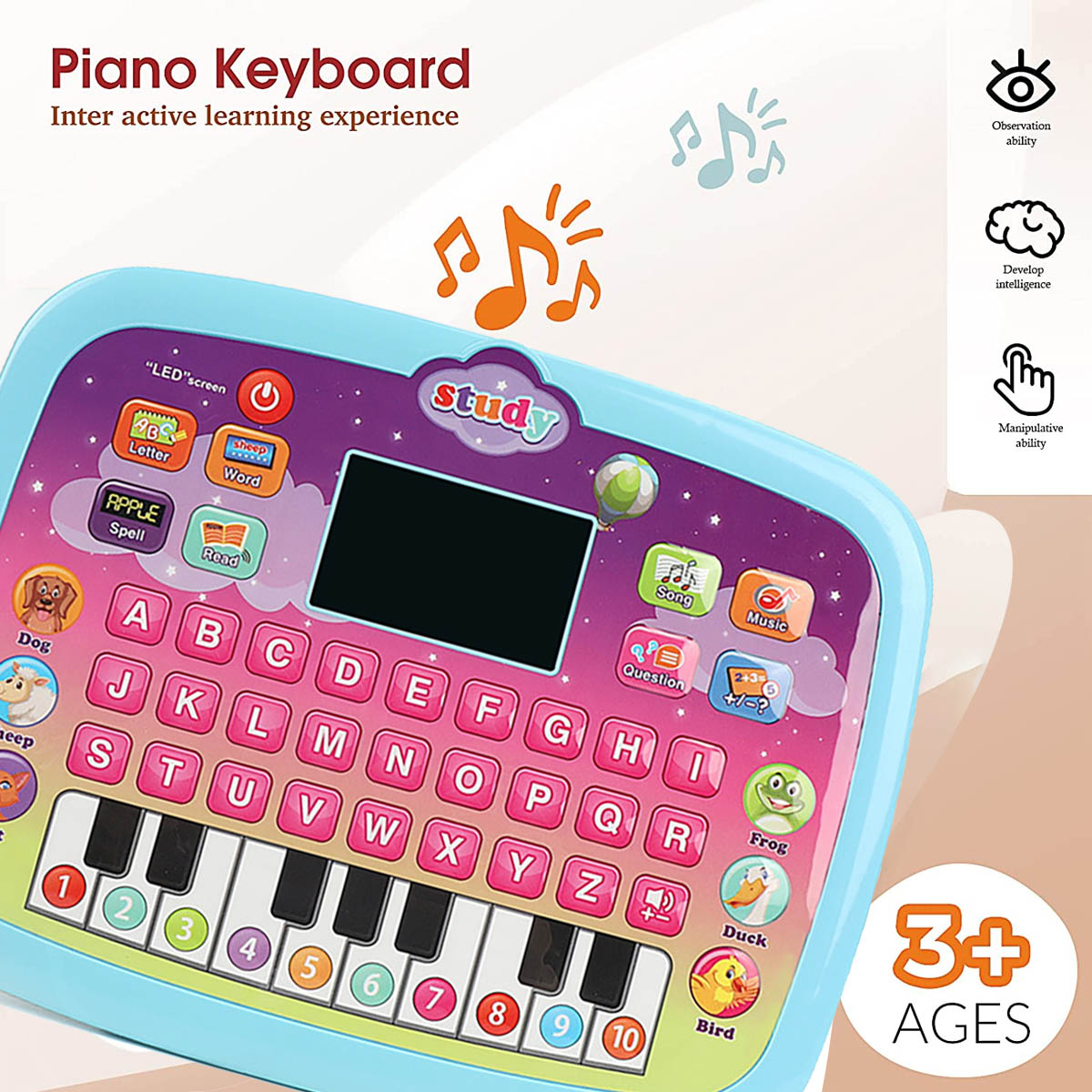 Kid Tablet Toddler Learning Pad Educational Toys N4698