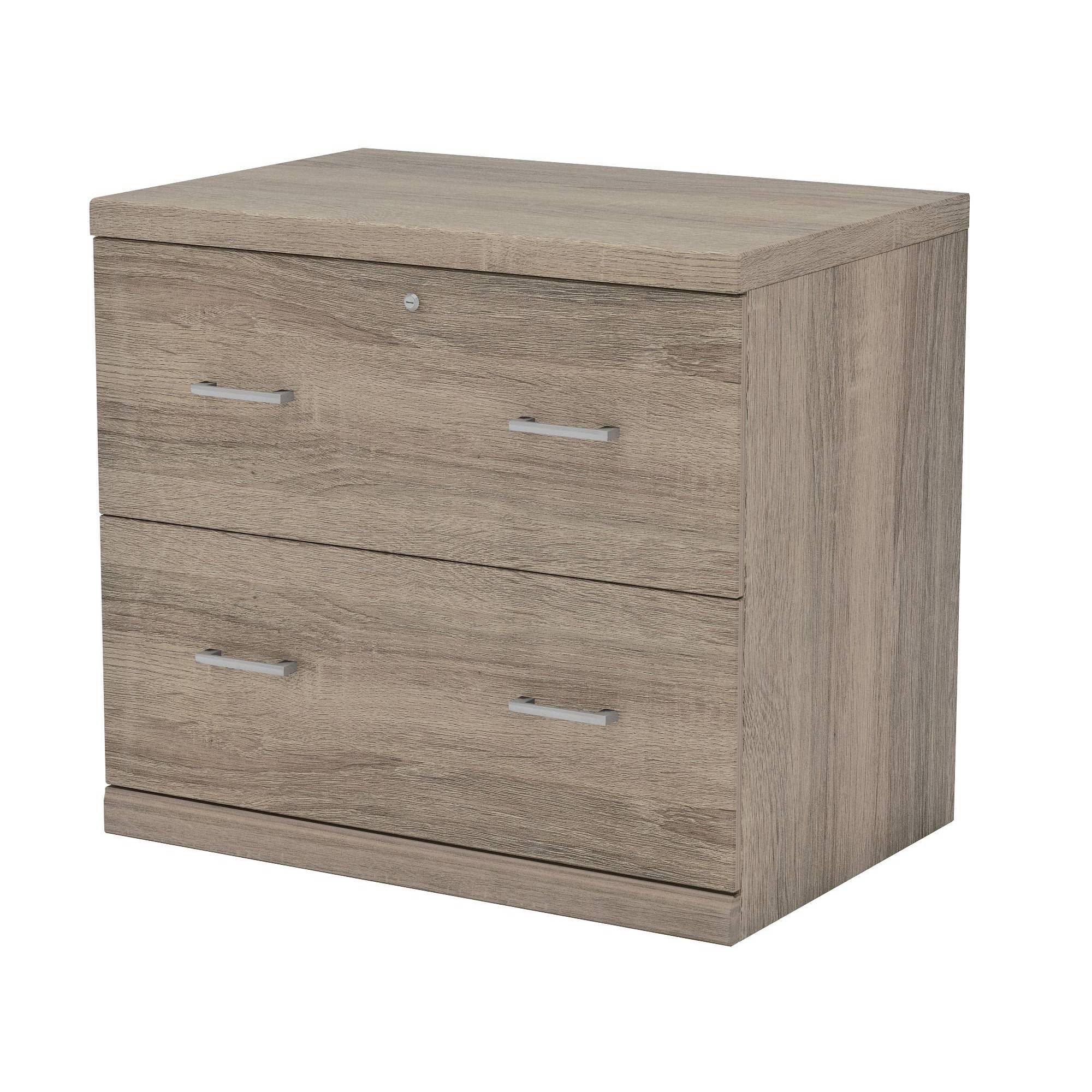 2-Drawer Washed Oak Lateral File Cabinet Q28435