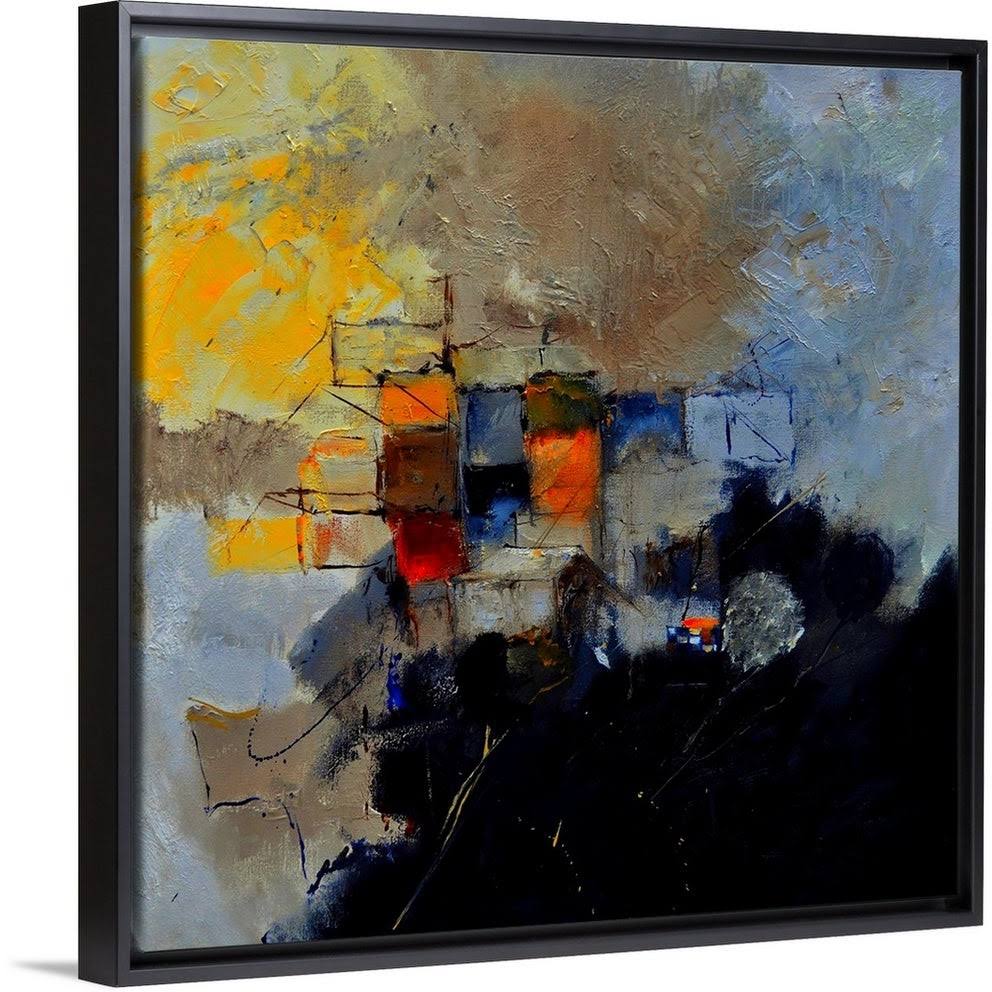Black Float Frame Canvas Art - 16 x 16 U172