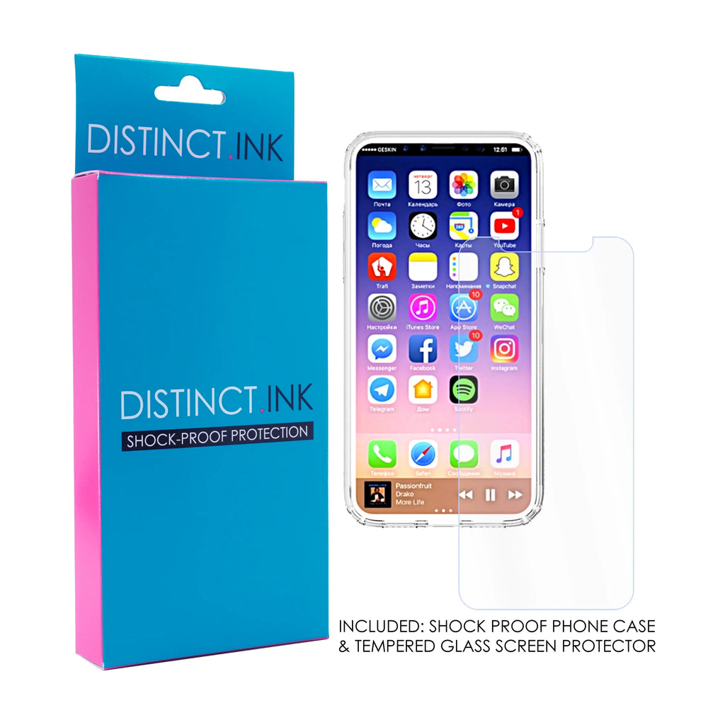 Clear Shockproof Hybrid Case for iPhone XR with TPU Bumper Acrylic Back Tempered Glass Screen Protector V426