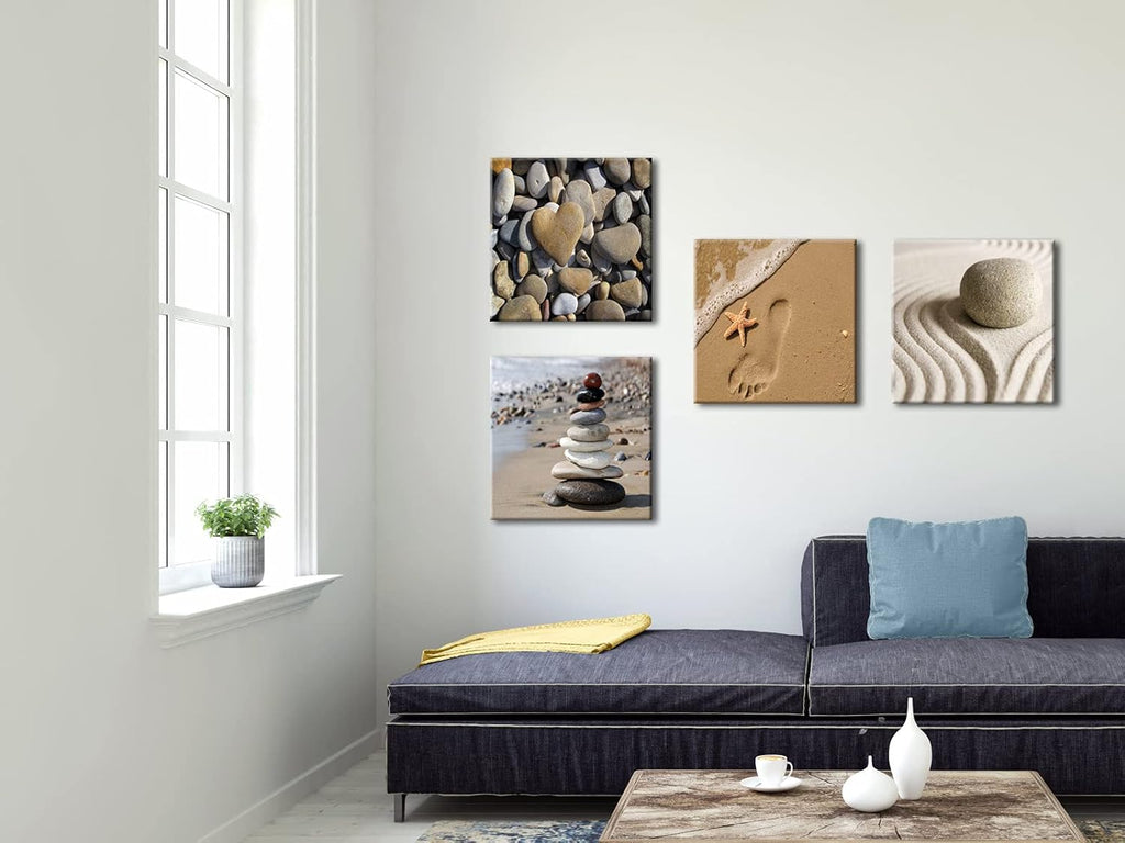 4 Piece Beach Canvas Prints Wall Art Y8248