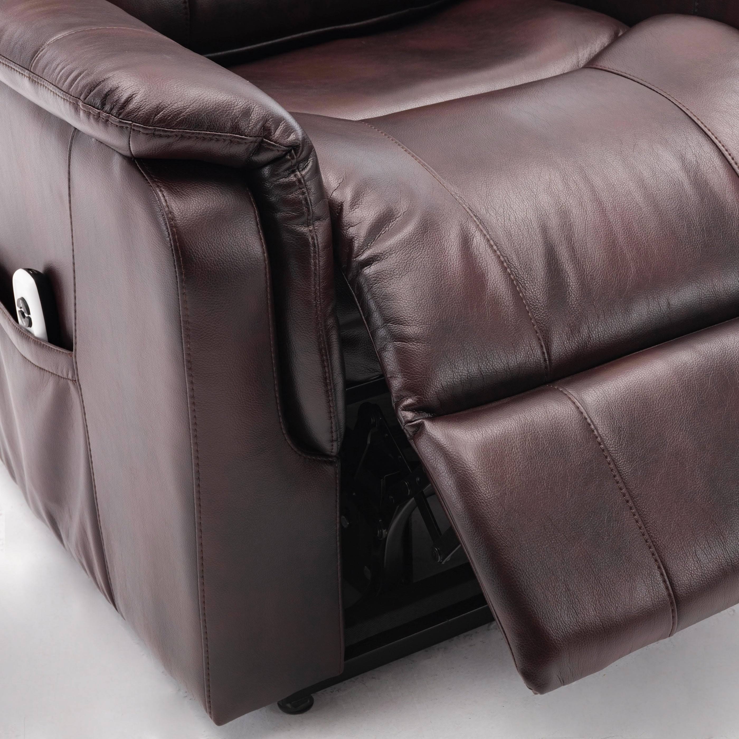 Midnight Blue Faux Leather Recliner Lift Chair E922709