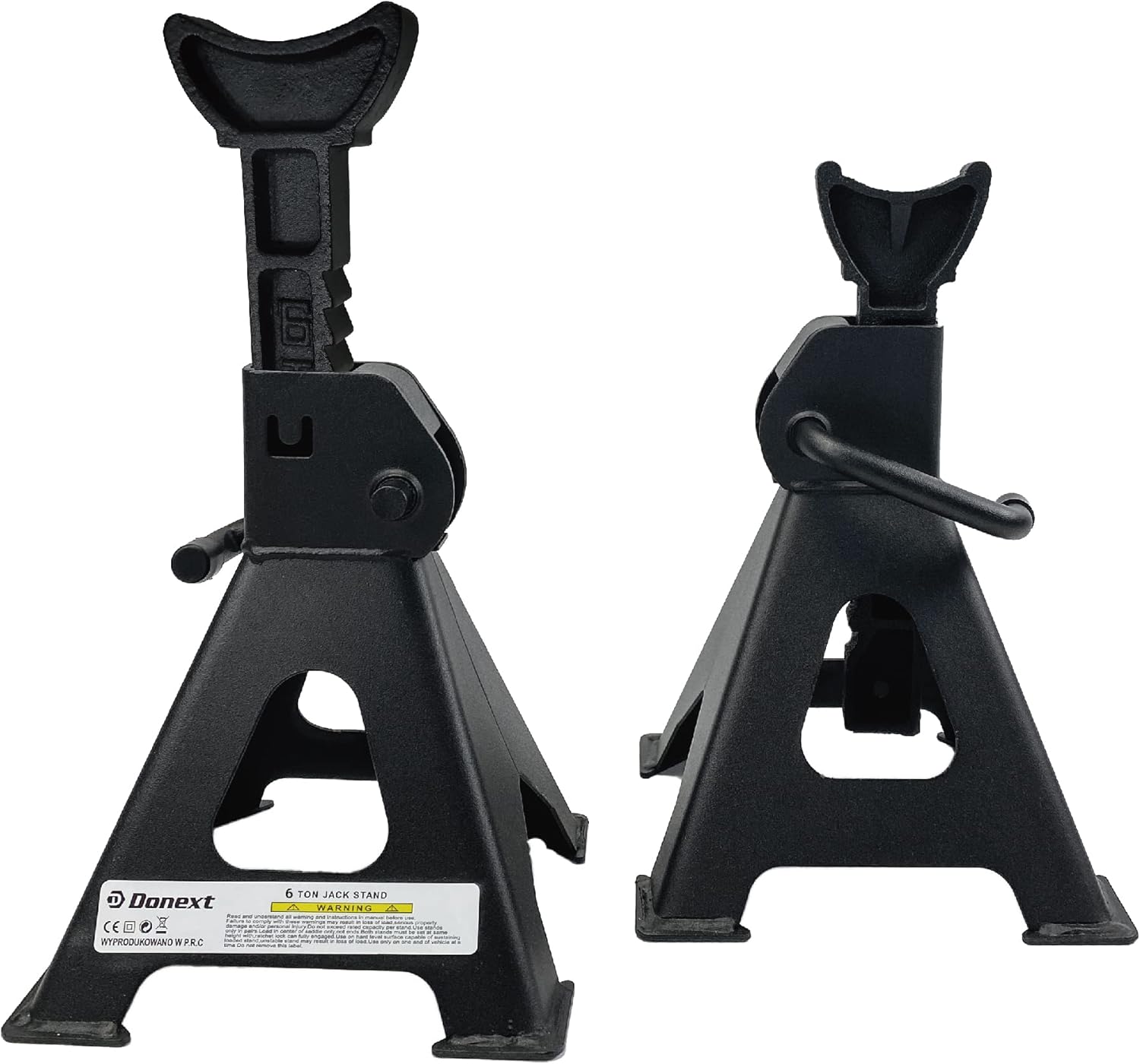 6 Ton Capacity Steel Jack Stands, 1 Pair, Black S17458