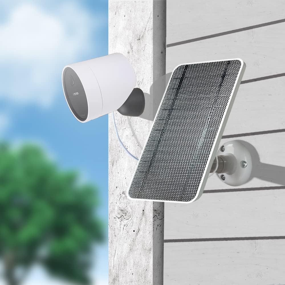 Solar Panel for Outdoor Security Camera with 13 FT Cable and Adjustable Wall Mount (2 Pack) D4519