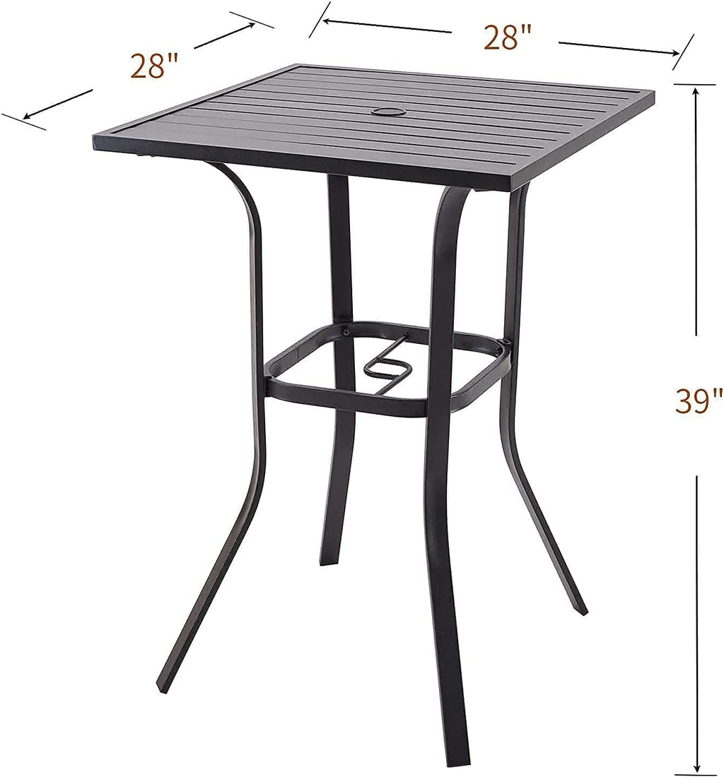 Square Metal Bar Height Cafe Bistro Table P824928