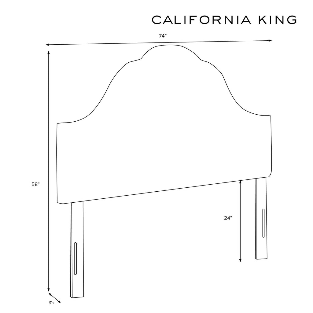 Gray Velvet Arched Headboard J75889