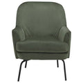 Green Fabric Wide Armchair N7952