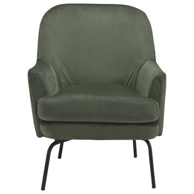 Green Fabric Wide Armchair N7952