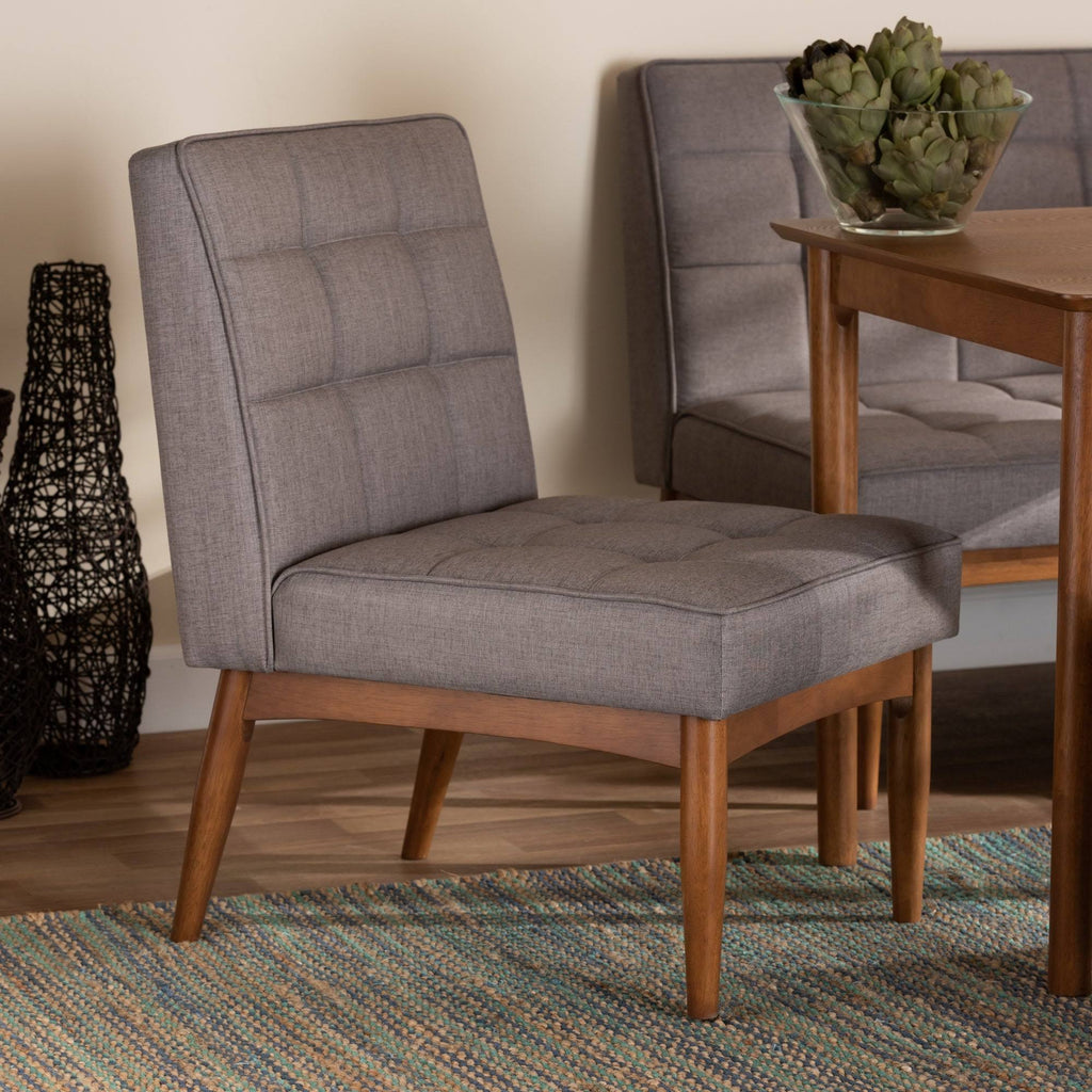 Dark Brown Mid-Century Modern Dining Chair B965