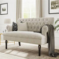 Linen Chesterfield Settee Loveseat U40050
