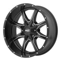 Satin Black Milled 17x8 Wheel X9982