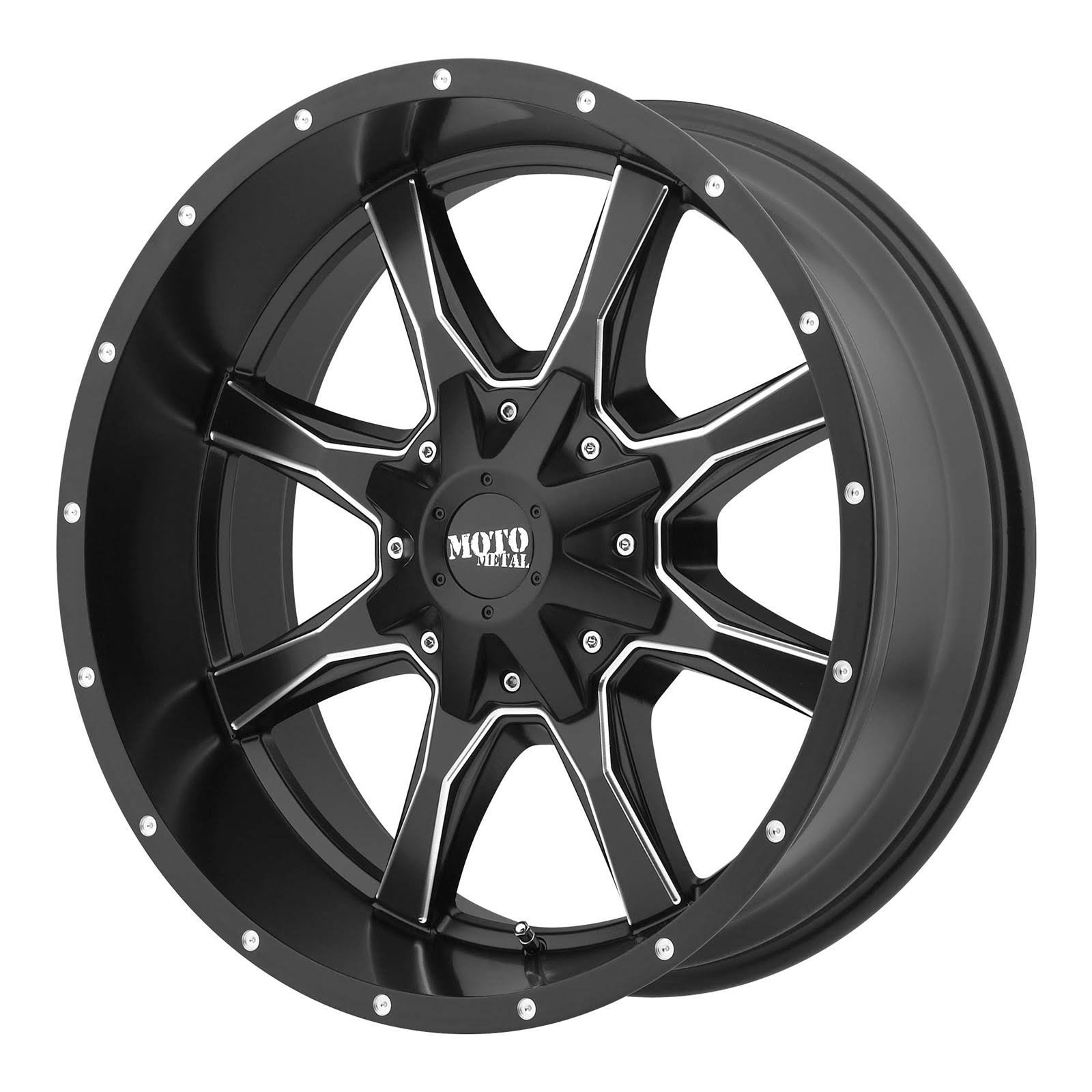 Satin Black Milled 17x8 Wheel X9982
