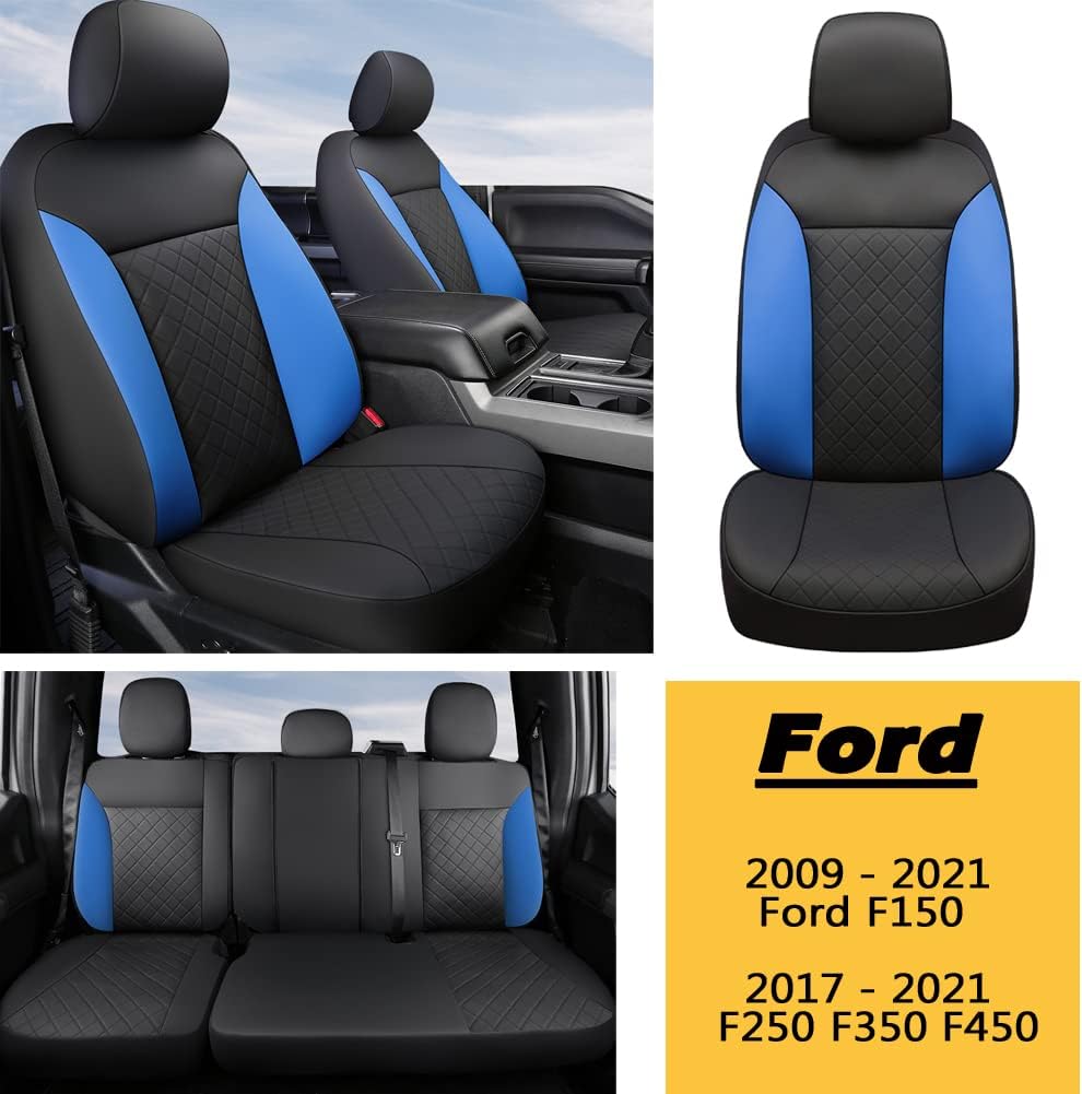 Black+Red Car Seat Covers Full Set Seat Protectors K23499