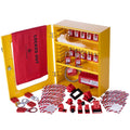 Lockout Tagout Storage Cabinet, 69 Piece, Wall-Mountable, 2 Movable Shelf Partitions N616329