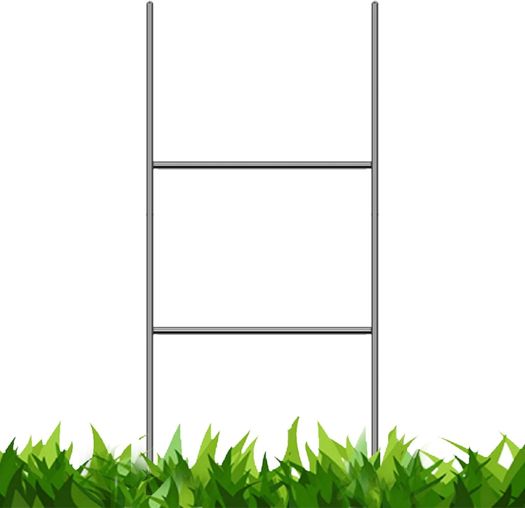 100 Pack Double Sided Plastic Yard Signs with Metal Stakes M2372