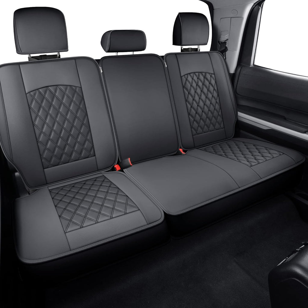 Black Faux Leather Seat Covers X33614