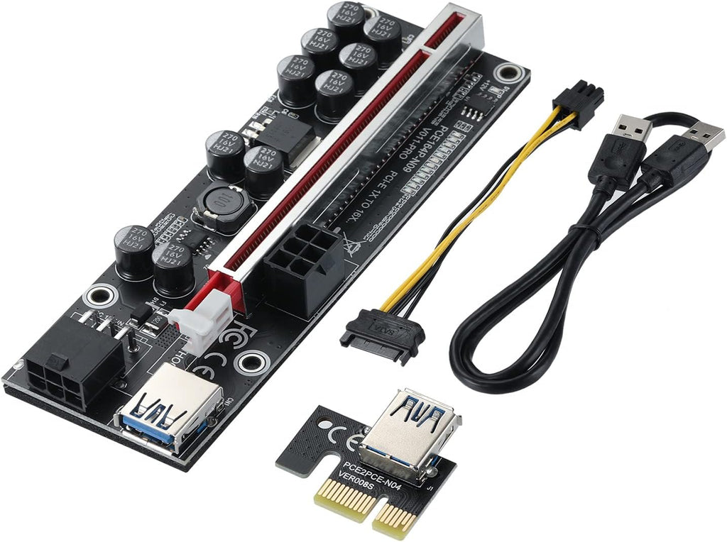 PCI-E 1X Adapter Card, 3 Upward + 2 Right Output USB 3.0 Interface, 5 Pack R3139