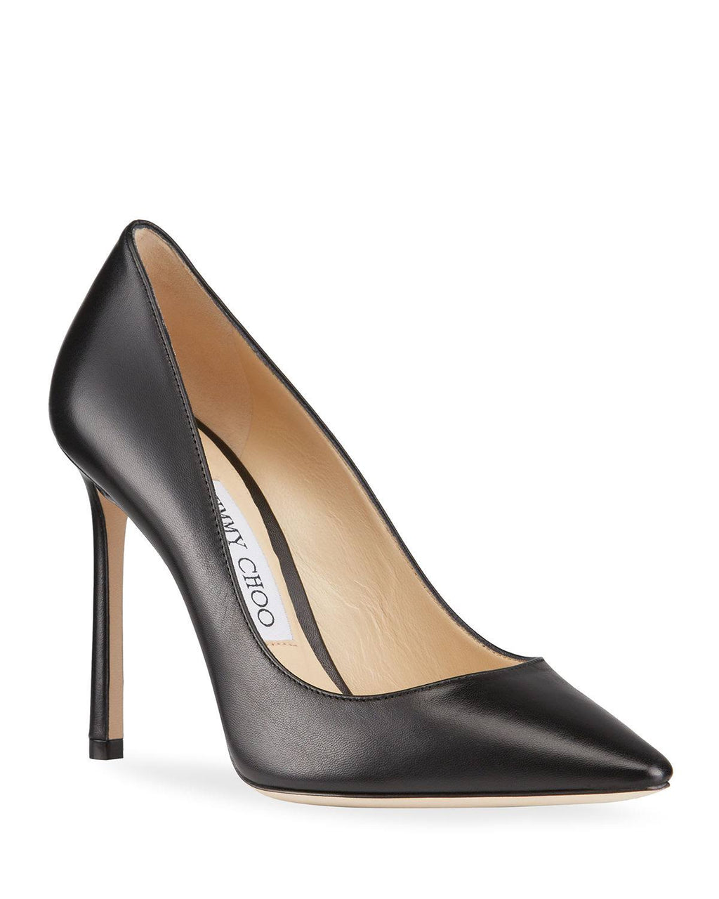 Black Leather Pump C7678