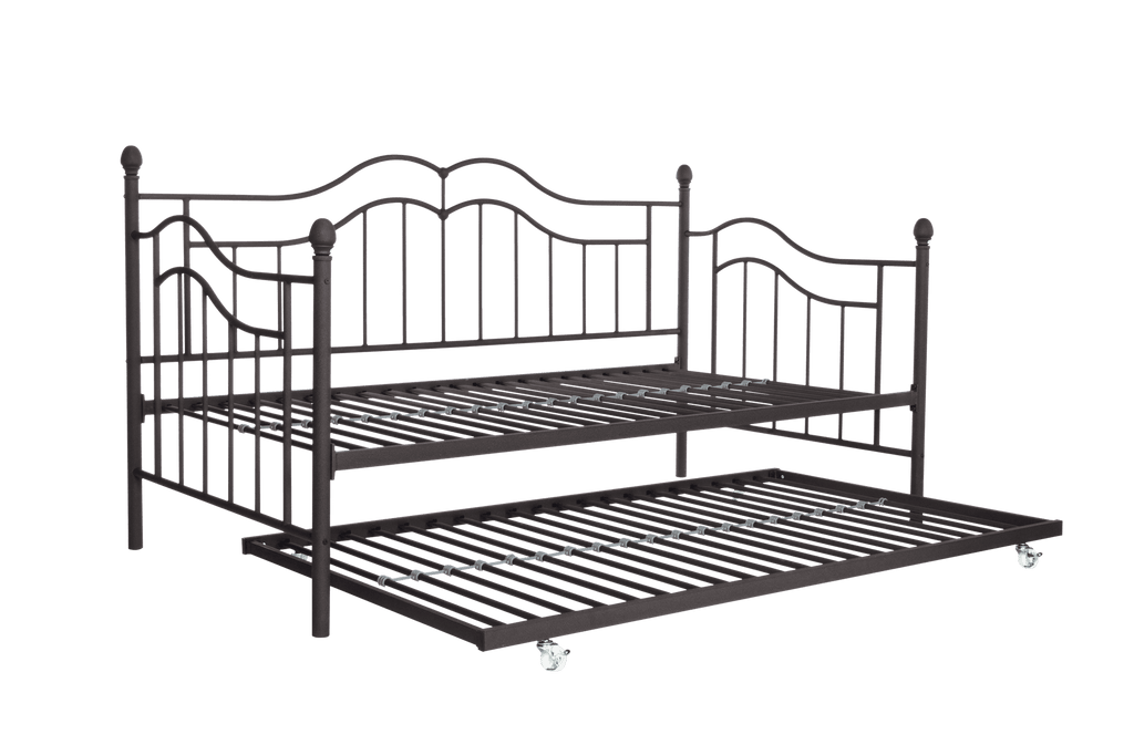 Bronze Metal Daybed And Trundle, Twin/Twin Size Frame C376