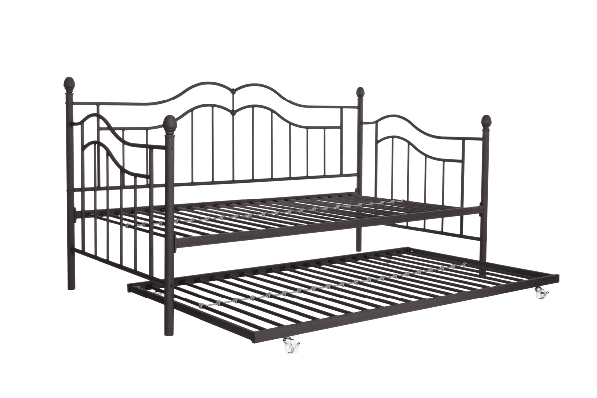 Bronze Metal Daybed And Trundle, Twin/Twin Size Frame C376