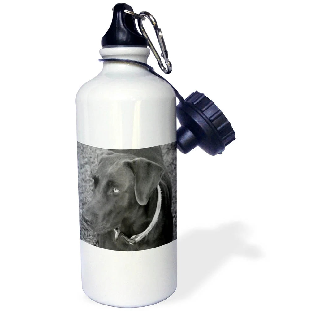 Black And White 21 oz Sports Water Bottle Z6761
