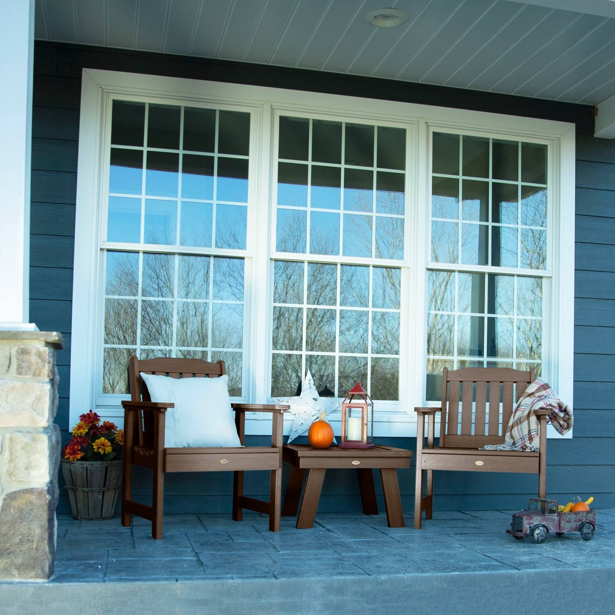 Black 3-Piece Plastic Patio Conversation Set P964