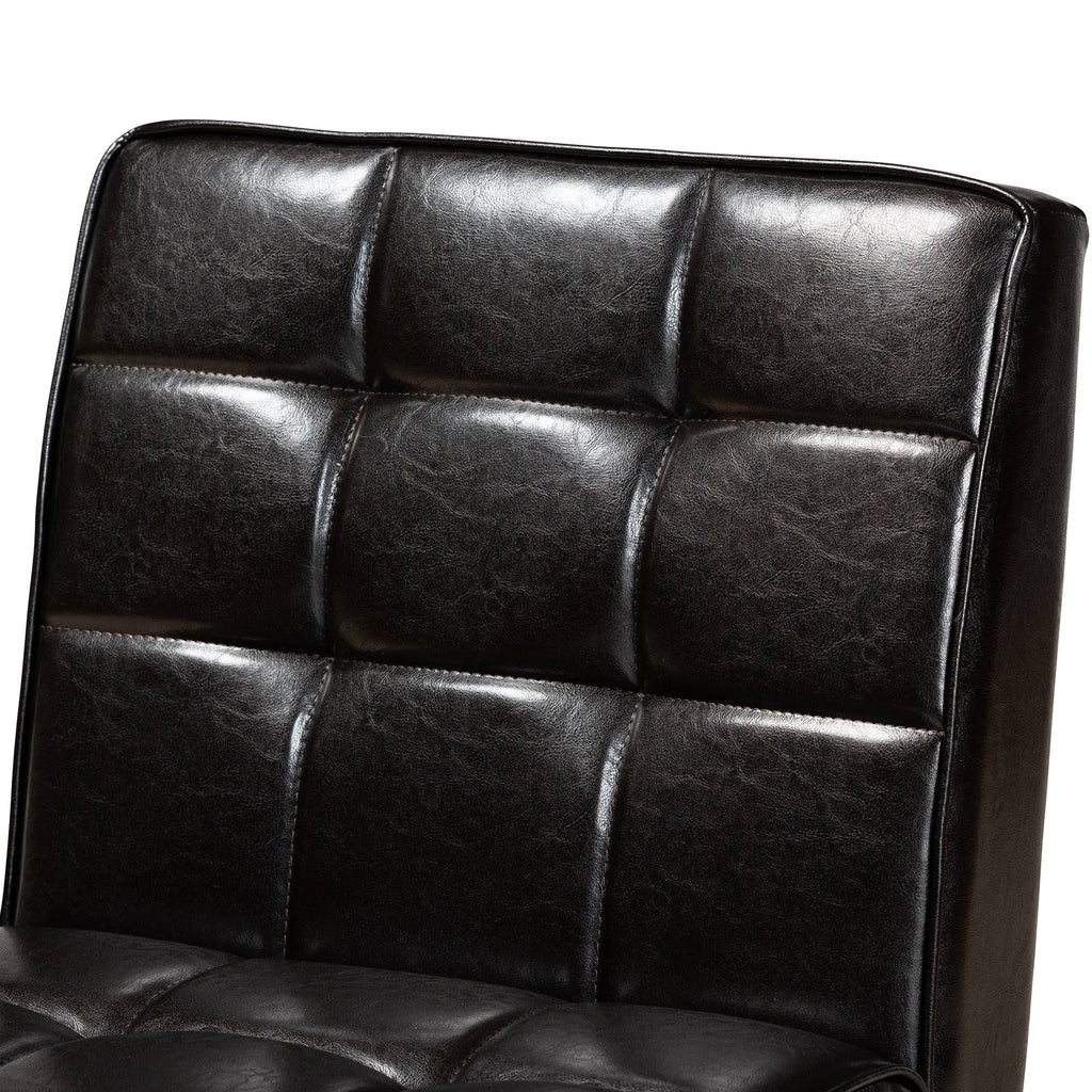Dark Brown Mid-Century Modern Dining Chair B965