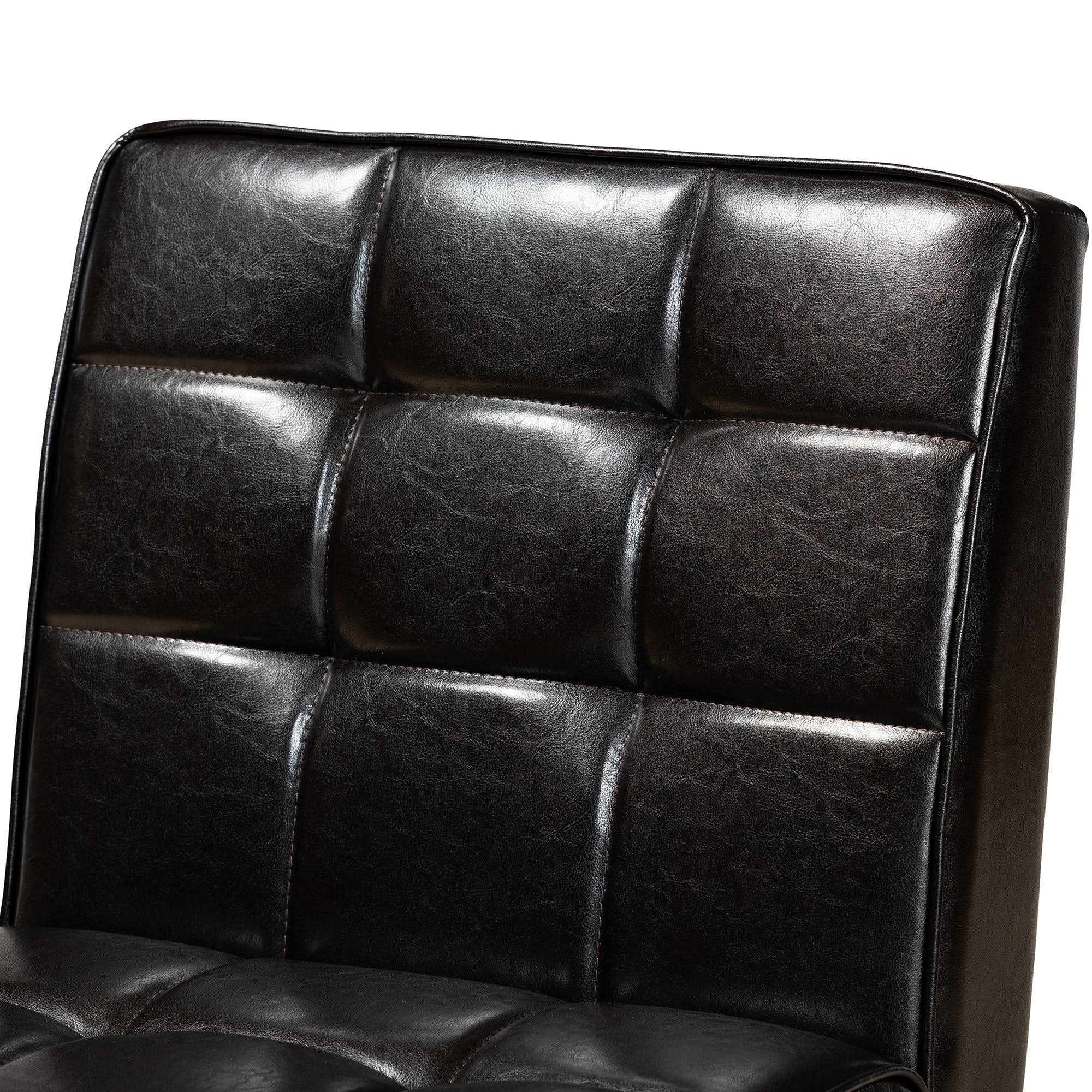Dark Brown Mid-Century Modern Dining Chair B965