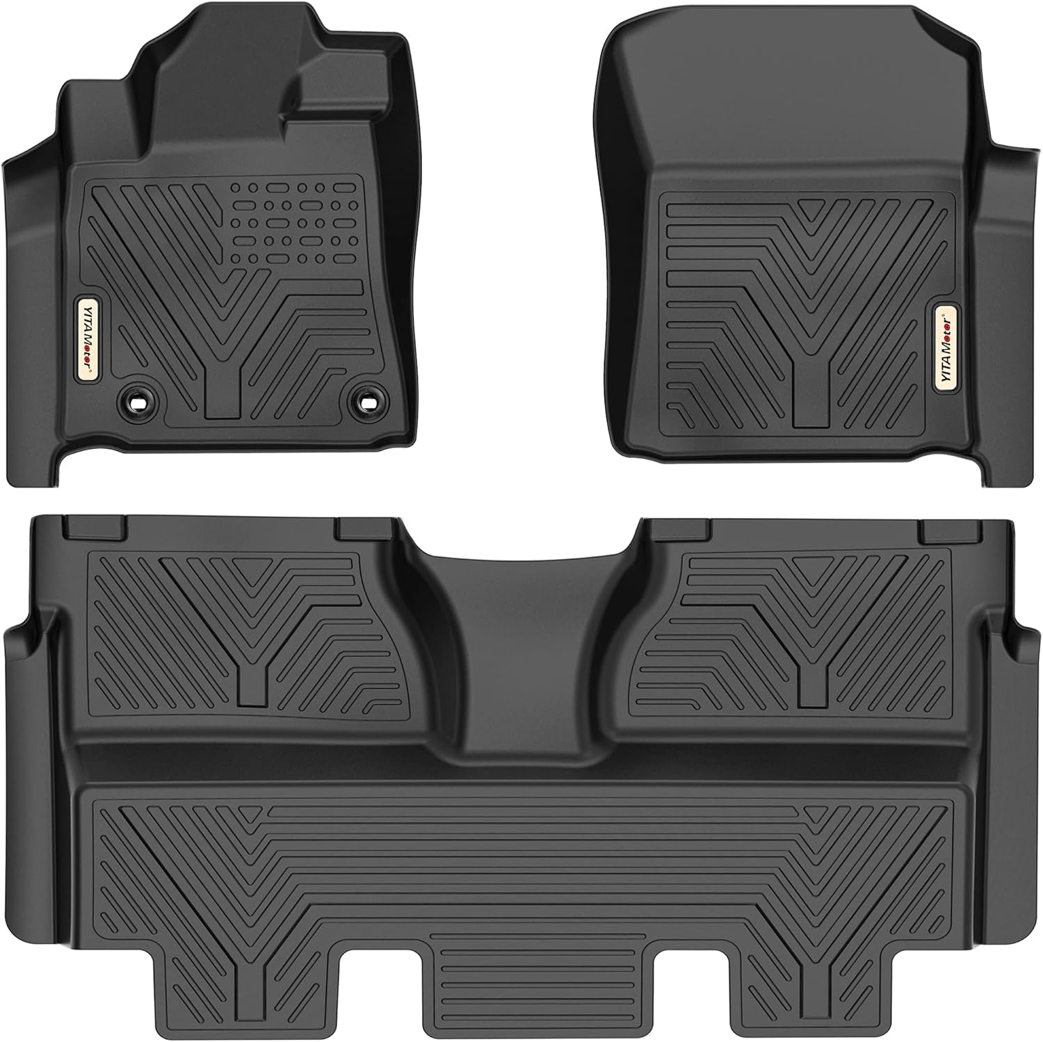 Black TPE Floor Liners for Toyota Tundra CrewMax Cab L621