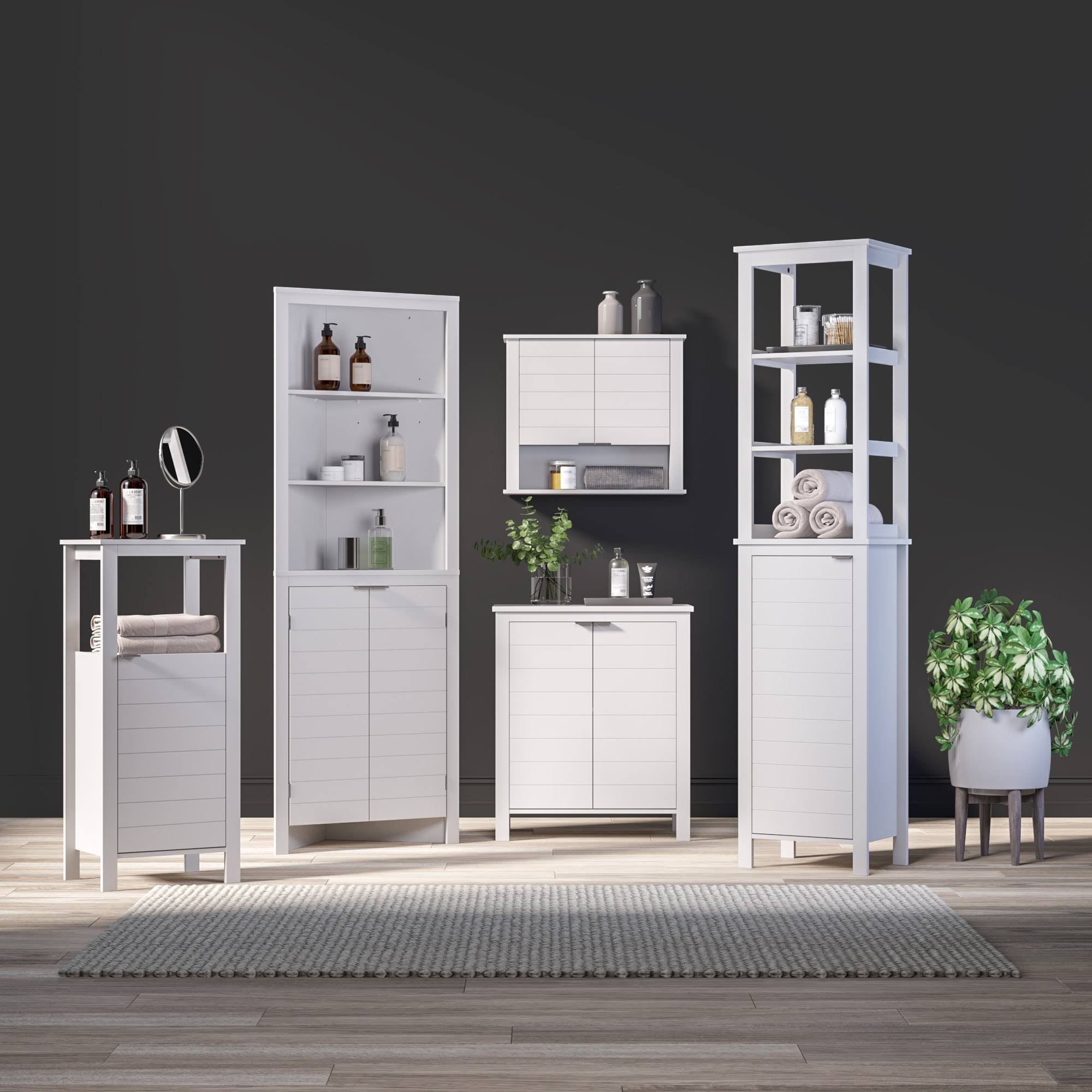 White 2 Door Floor Cabinet Q528799