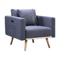 Dark Gray Modern Sofa Chair with USB Ports & Pocket C732061