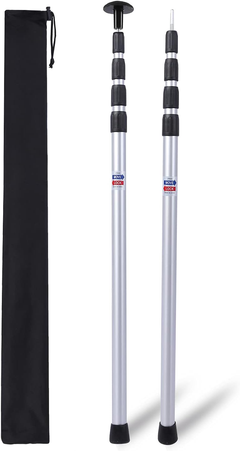 Set of 2 Adjustable Aluminum Tent Poles Y7768