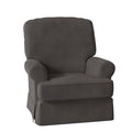 Mocha Gray Velvet Manual Club Recliner K96671