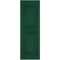 12 in. x 50 in. Exterior Real Wood Raised Panel Shutters Pair D651