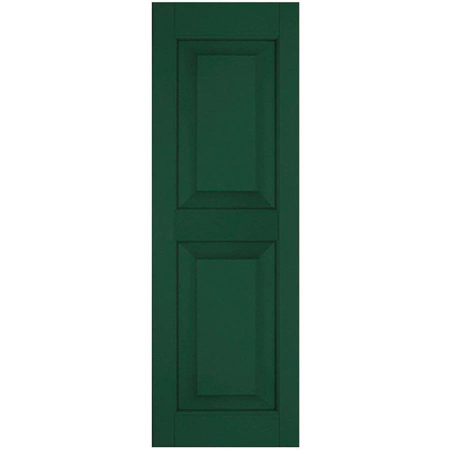 12 in. x 50 in. Exterior Real Wood Raised Panel Shutters Pair D651