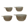 White Stoneware Measuring Cups, Set of 4 A223