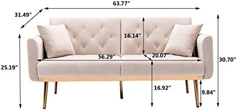 White Teddy Upholstered Futon Sofa Bed with 3 Adjustable Positions R1262